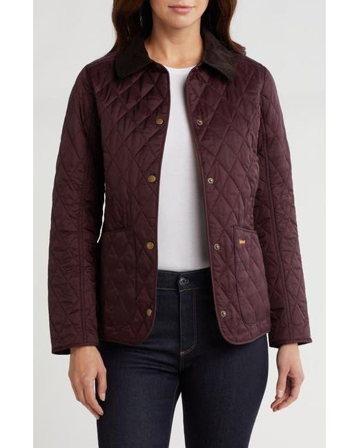 Barbour Red Annadale Diamond Quilted Jacket