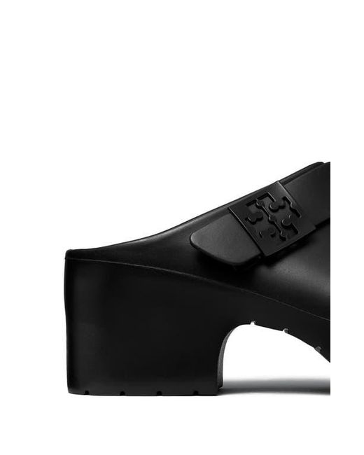 Tory Burch Black Mellow Platform Heeled Clog