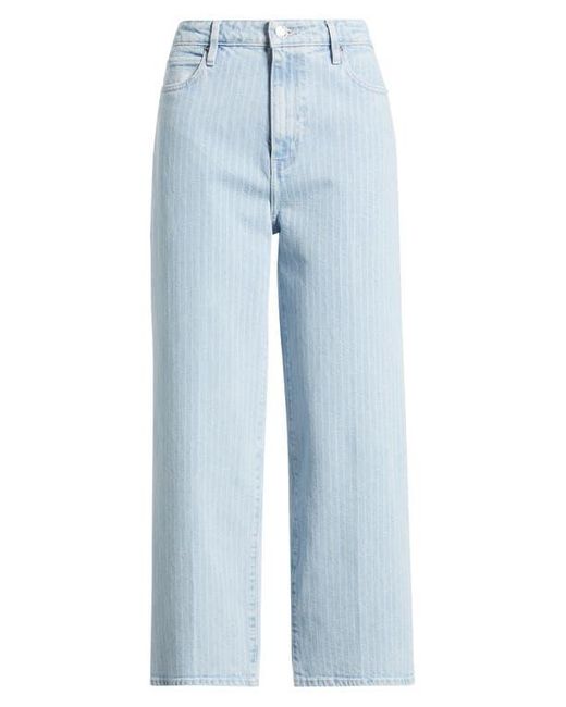FRAME Blue The Wide High Waist Ankle Jeans