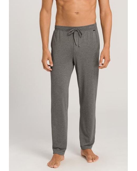 Hanro Gray Casuals Drawstring Pant for men