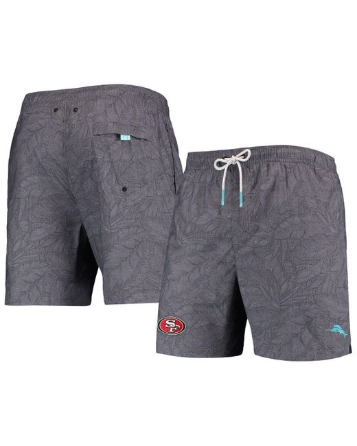 Lids Miami Dolphins Tommy Bahama Naples Layered Leaves Swim Trunks - Black