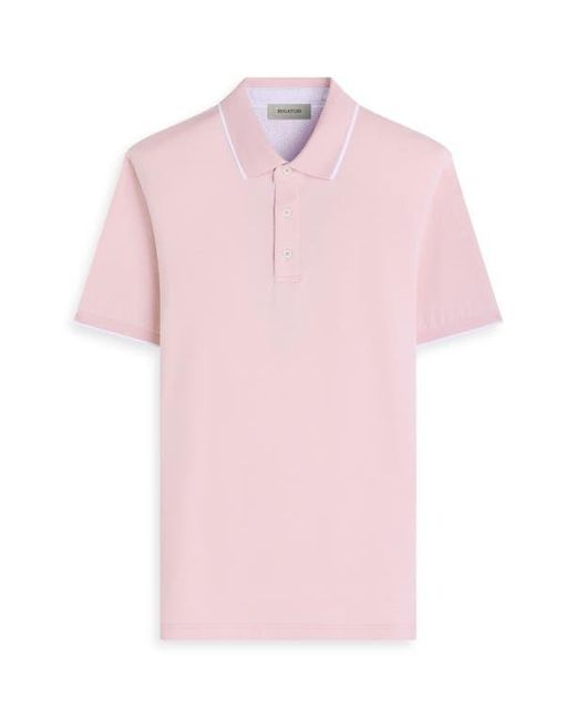 Bugatchi Red Performance Tipped Polo for men