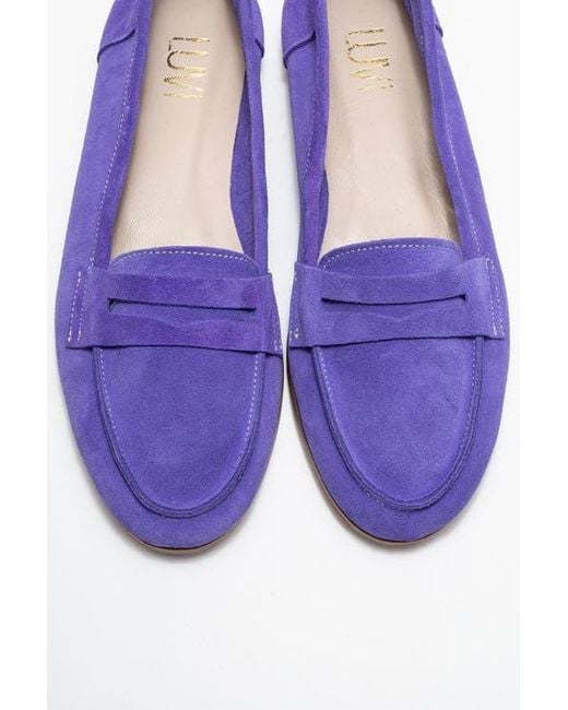 Forever & Always Shoes Purple Dorothy Leather Loafer
