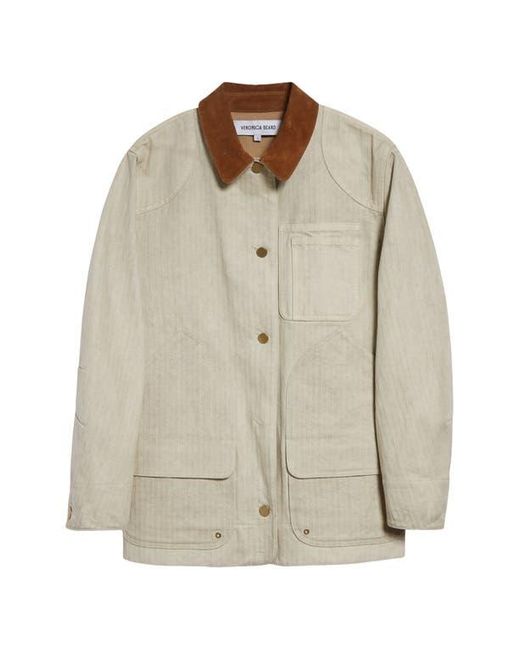 Veronica Beard Natural Abbas Cotton Barn Jacket