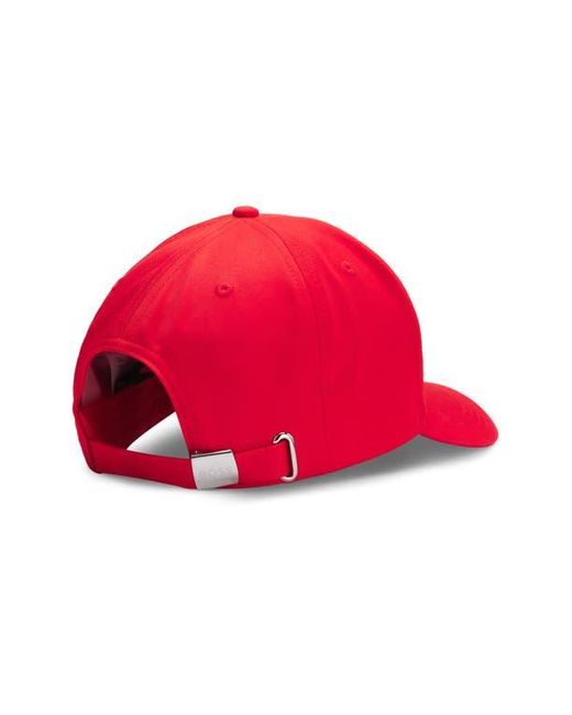 Boss Red Poulin Lux Flag Patch Adjustable Baseball Cap for men