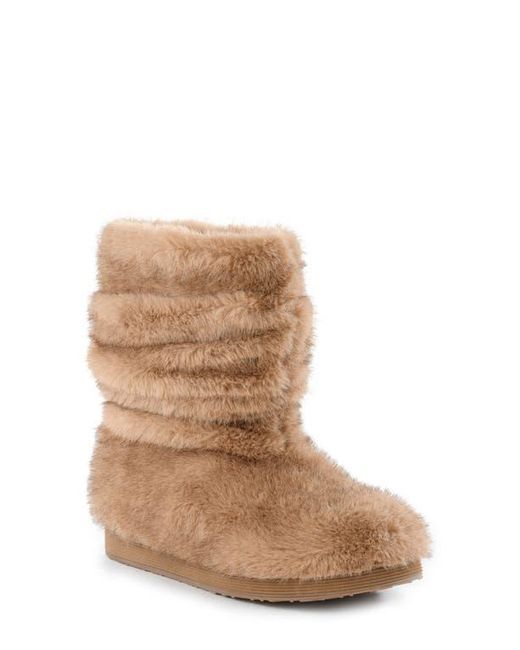BC Footwear Brown Teddy Faux Fur Bootie