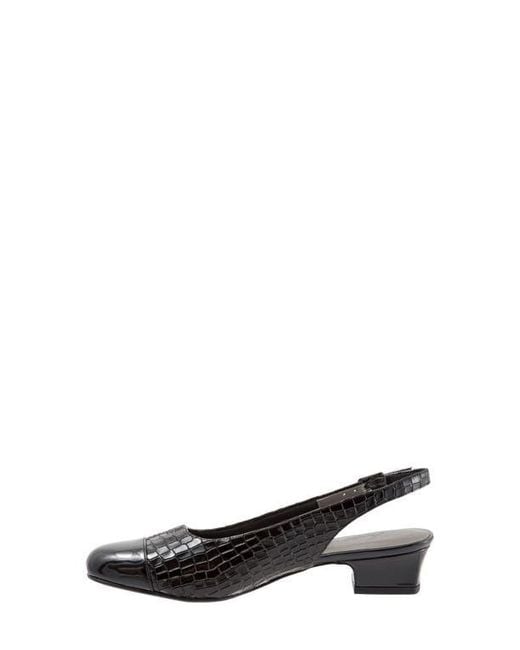 Trotters Black 'Dea' Slingback