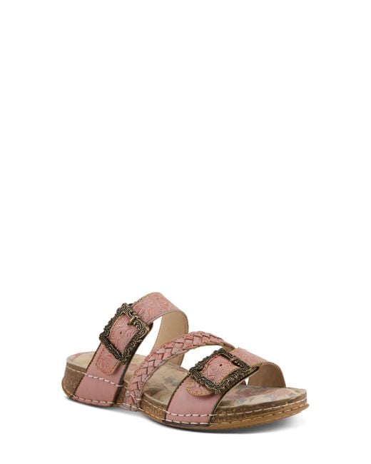 Spring Step Brown Astra Slide Sandal