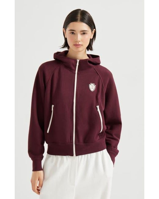 Brunello Cucinelli Red Pique Sweatshirt With Logo