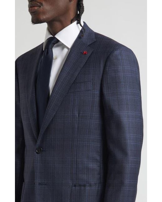 Isaia Blue Delain Wool Suit for men