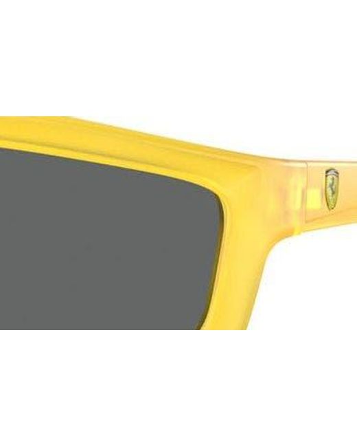 Scuderia Ferrari Yellow 64mm Oversize Irregular Sunglasses for men