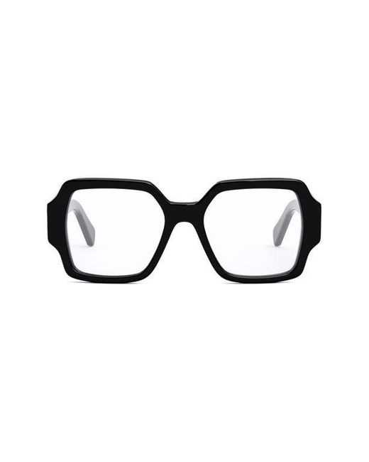 Céline Black Triomphe 52Mm Square Reading Glasses