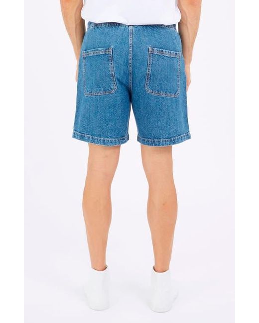 Guess Blue Drawstring Denim Shorts for men