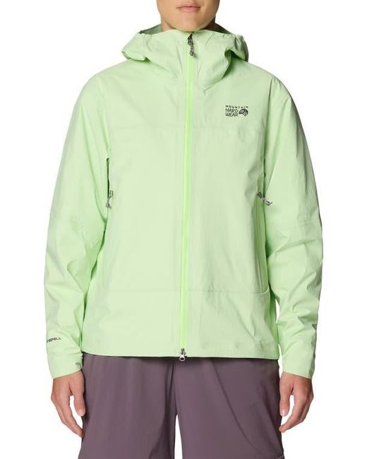 Mountain Hardwear Green Cloud Cipher Hooded Jacket