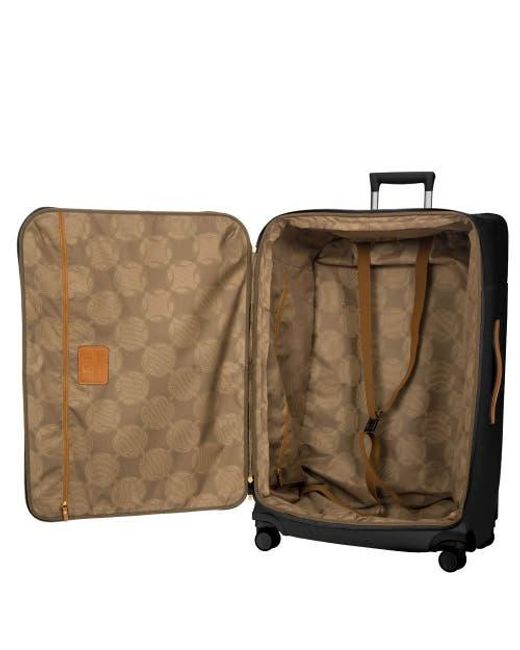 Bric's Black Firenze Softside 32 X-Large Checked Compound Spinner Luggage