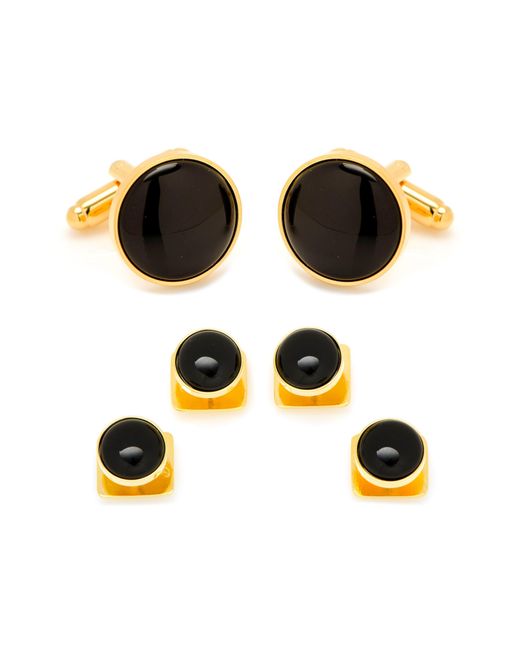Cufflinks Inc. Black Onyx Cuff Link & Stud Set for men
