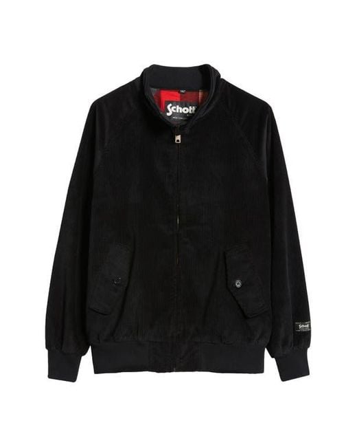 Schott Nyc Black Corduroy Jacket for men