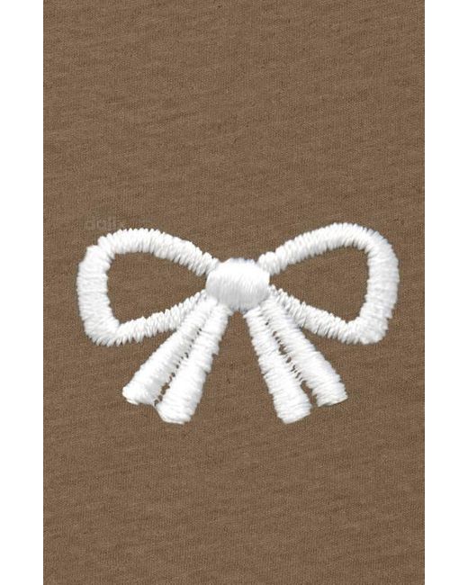 Alix Brown Bow Lightweight High Waisted Tee