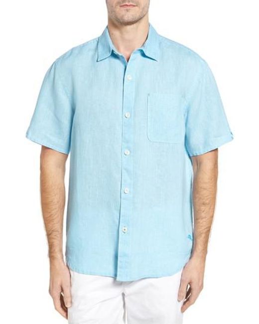 Lyst - Tommy bahama 'sea Glass Breezer' Original Fit Short Sleeve Linen ...