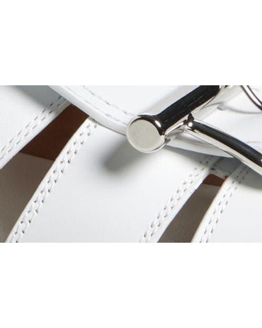 Alexander McQueen White T-Bar Fisherman Sandal