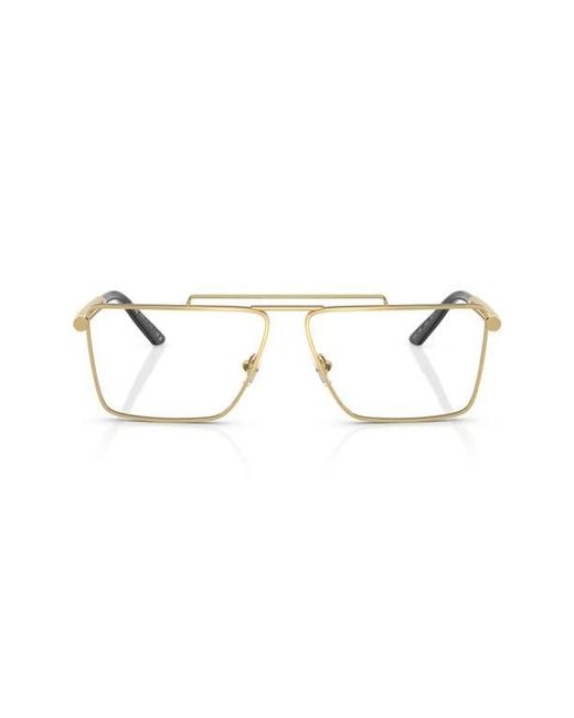 Versace Metallic 59Mm Rectangular Optical Glasses for men