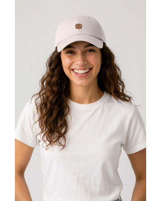 Alix White Pretzel Dad Cap