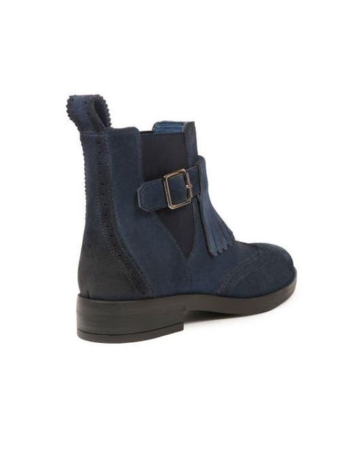 Celtic & Co. Blue Brogue Strap Chelsea Boot