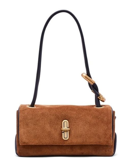 Marc Jacobs Brown The Mini Dual Suede Shoulder Bag