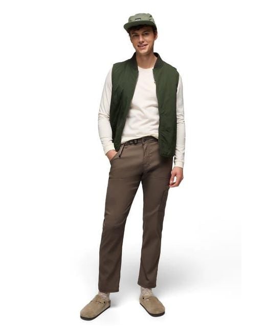 Prana Gray Stretch Zion Cargo Pants for men