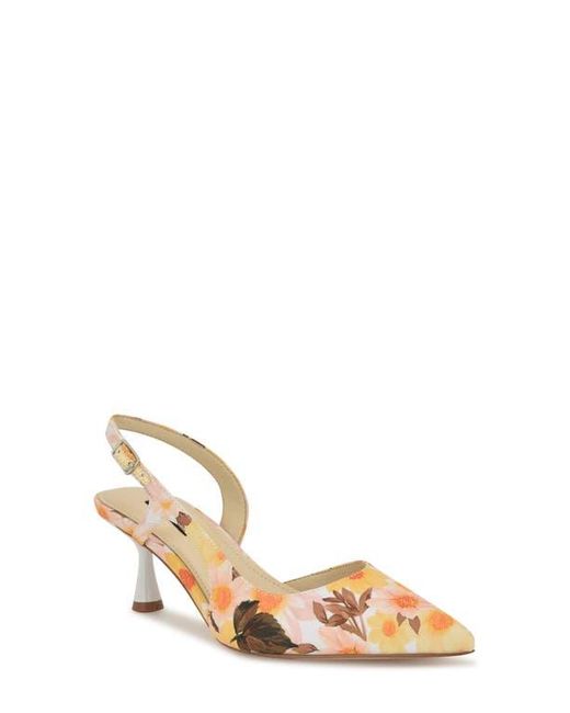 Nine West Metallic Renela Pointed Toe Slingback Pump