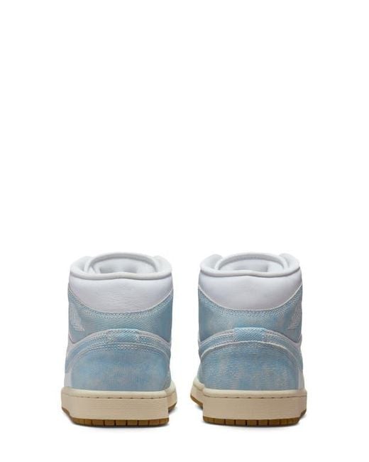 Nike Blue Air 1 Mid Se Velvet Basketball Sneaker