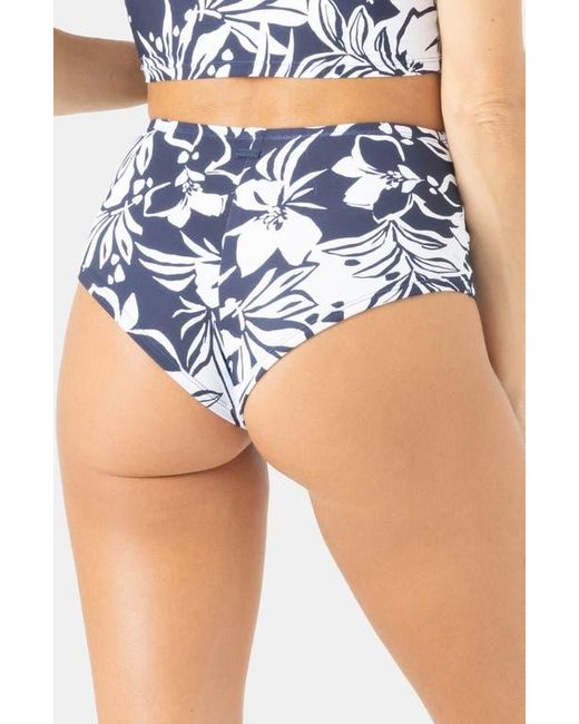 Roxy Blue Oceanside High Waist Bikini Bottoms
