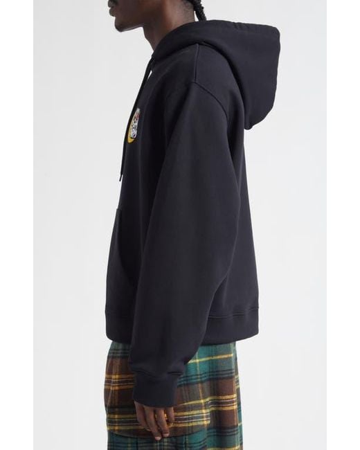 Sky High Farm Black Gender Inclusive Perennial Shf Logo Regenerative Cotton Graphic Hoodie for men