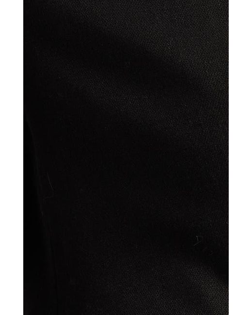 Nordstrom Black Crop One-Button Linen Blend Blazer