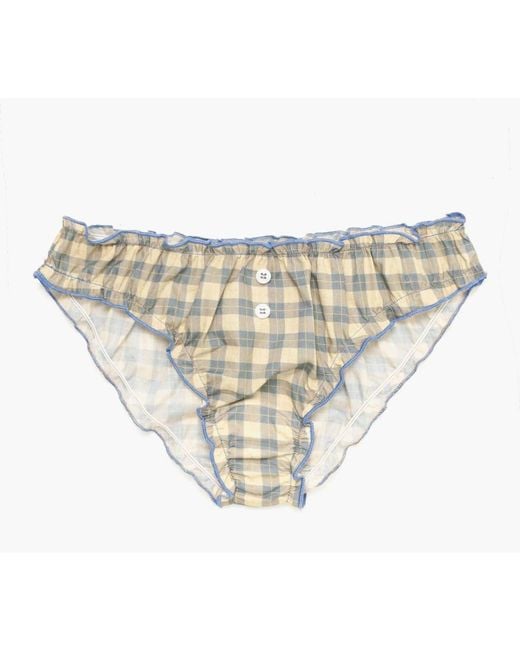 Oddli White Plaid Bloomers