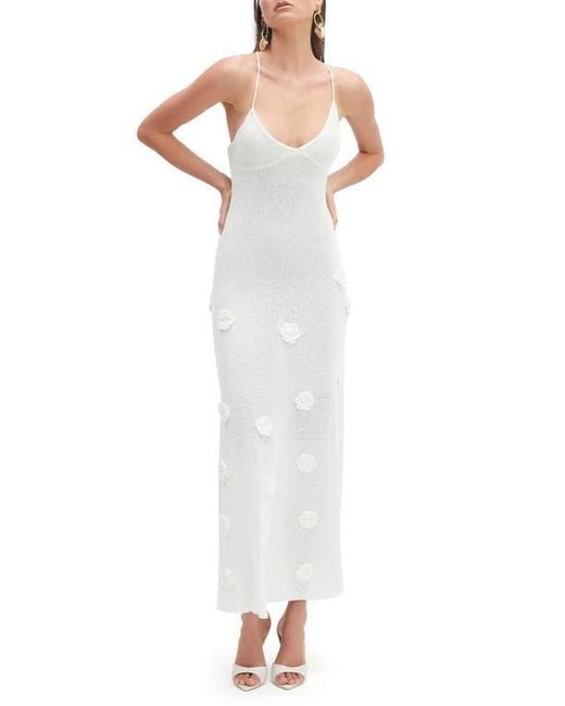 Bardot White Brody Knit Halter Dress
