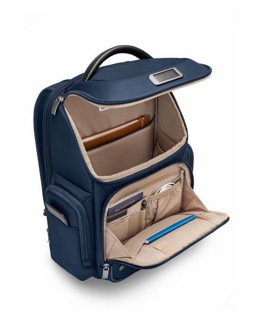 Briggs & Riley Blue Work Medium Widemouth Backpack