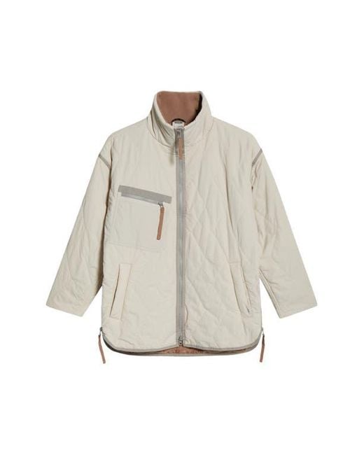Prana Gray Encinitas Water Repellent Quilted Field Coat