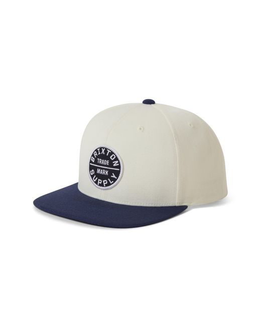Brixton Blue Oath Iii Snapback Baseball Cap for men