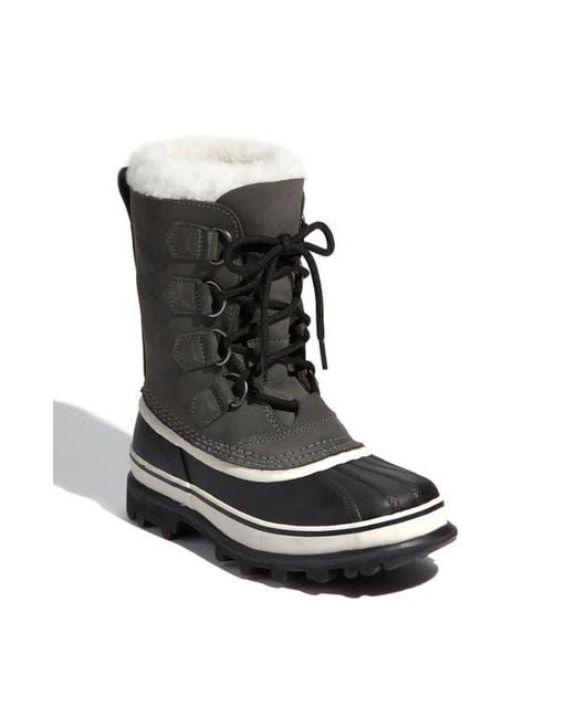 Sorel Black Caribou Wp Waterproof Boot