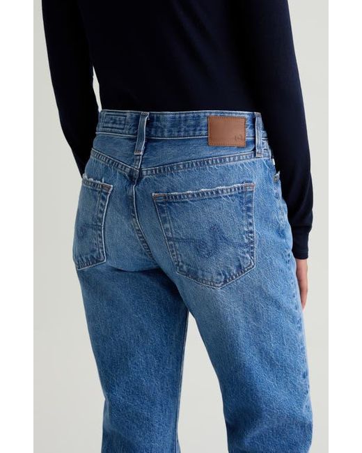 AG Jeans Blue The Boyfriend Mid Rise Straight Leg Jeans
