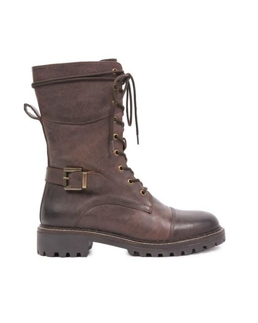 Celtic & Co. Brown Tall Ankle Lace Up Boot