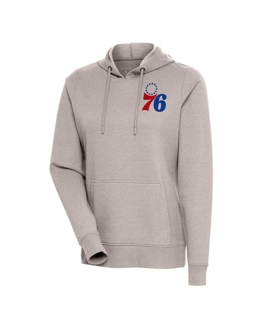 Antigua Gray Philadelphia 76ers Action Pullover Hoodie At Nordstrom