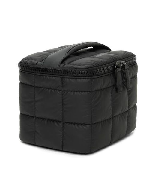 VEE COLLECTIVE Black Tall Porter Quilted Vanity Case