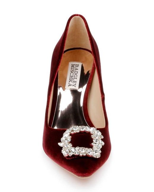 Badgley Mischka Brown Cher Crystal Embellished Pump