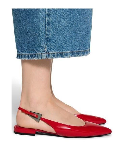 ALDO Red Kristell Pointed Toe Slingback Flat