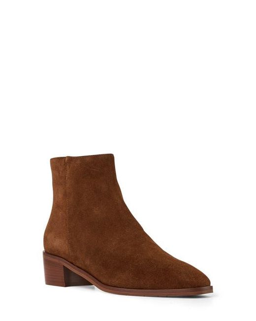 Aquatalia Brown Reeta Luxe Suede Bootie