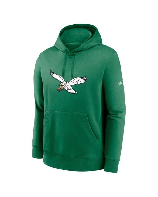 Nike Philadelphia Eagles Rewind Club Logo Pullover Hoodie At