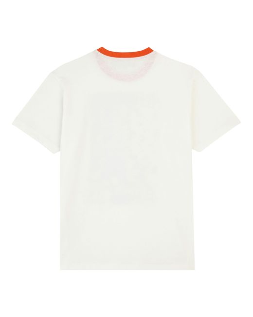 Vilebrequin Red Cotton T-shirt La Plage From The Sky for men