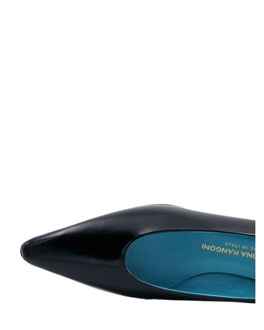 Valentina Rangoni Blue Vera Block Heel Pump